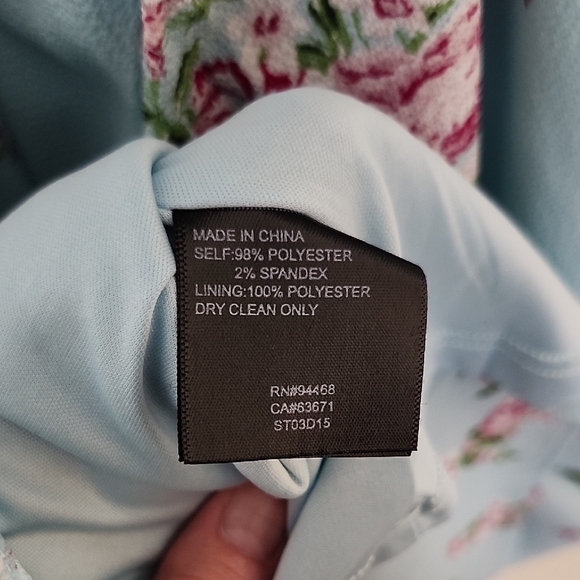 Sage Pink and Blue Puff Sleeve Sundress - Picture 10 of 12